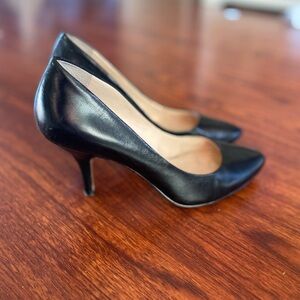 INC International Concepts Black Leather Heels